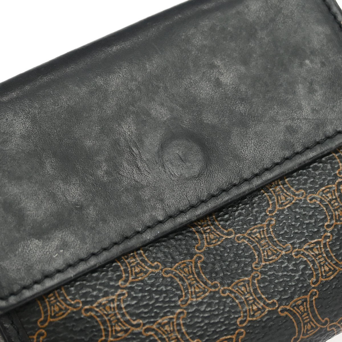 Celine Vintage Bifold Wallet Macadam Coated Canvas Black Pvc Wallets Accessory