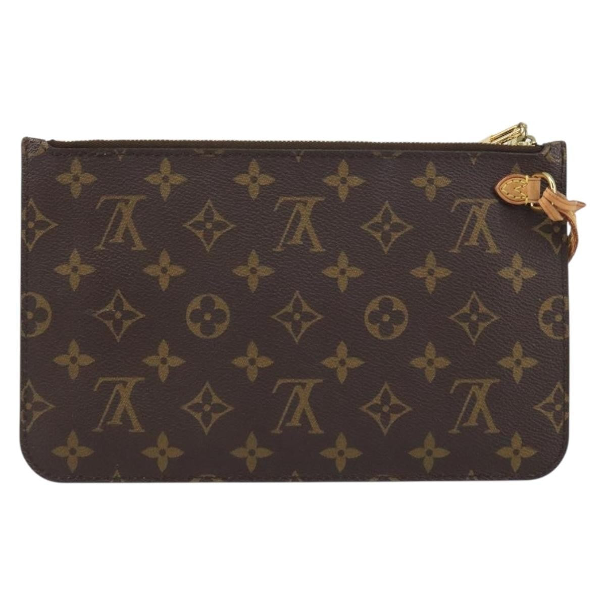 Louis Vuitton Neverfull Pochette Monogram Canvas Brown Canvas Clutche & Pouche Bag