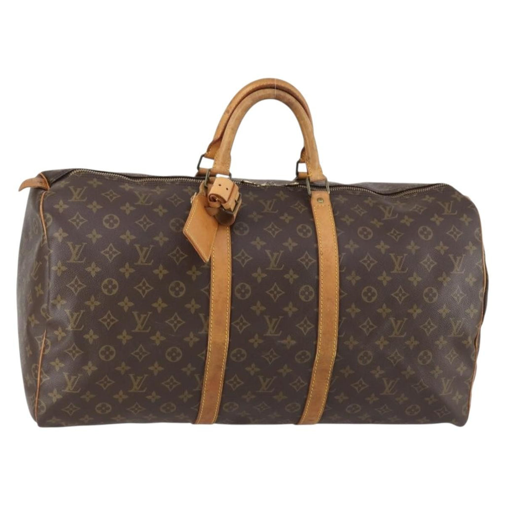 Louis Vuitton Keepall Bag Monogram Canvas Brown Canvas Travel Bag