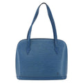 Louis Vuitton Lussac Handbag Epi Leather Blue Leather Shoulder Bag