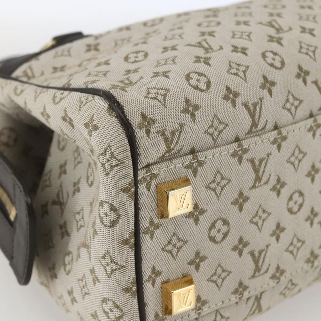 Louis Vuitton Josephine Handbag Mini Lin Khaki Canvas Handbag