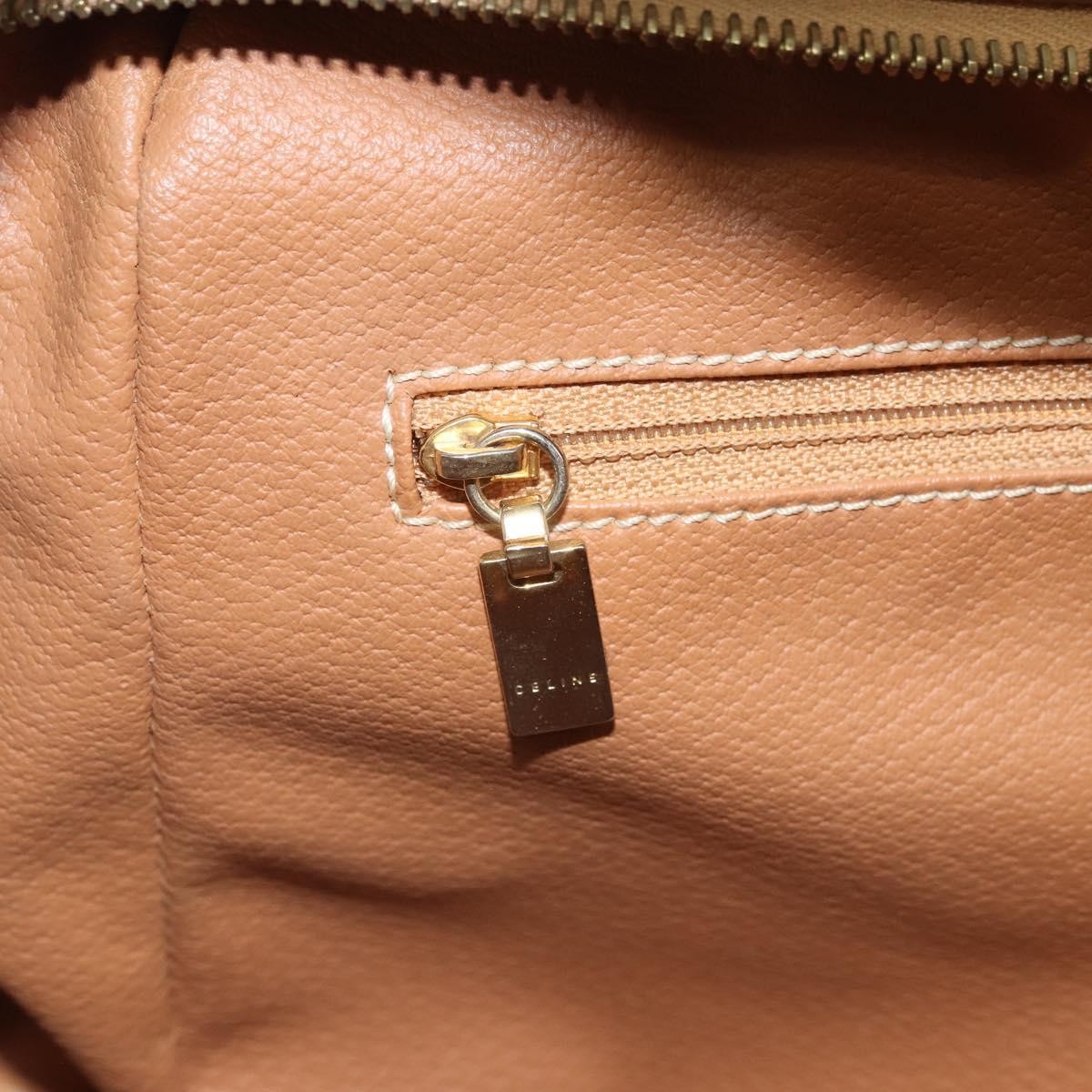 Celine Vintage Macadam Handbag Canvas And Leather Beige Canvas Handbag