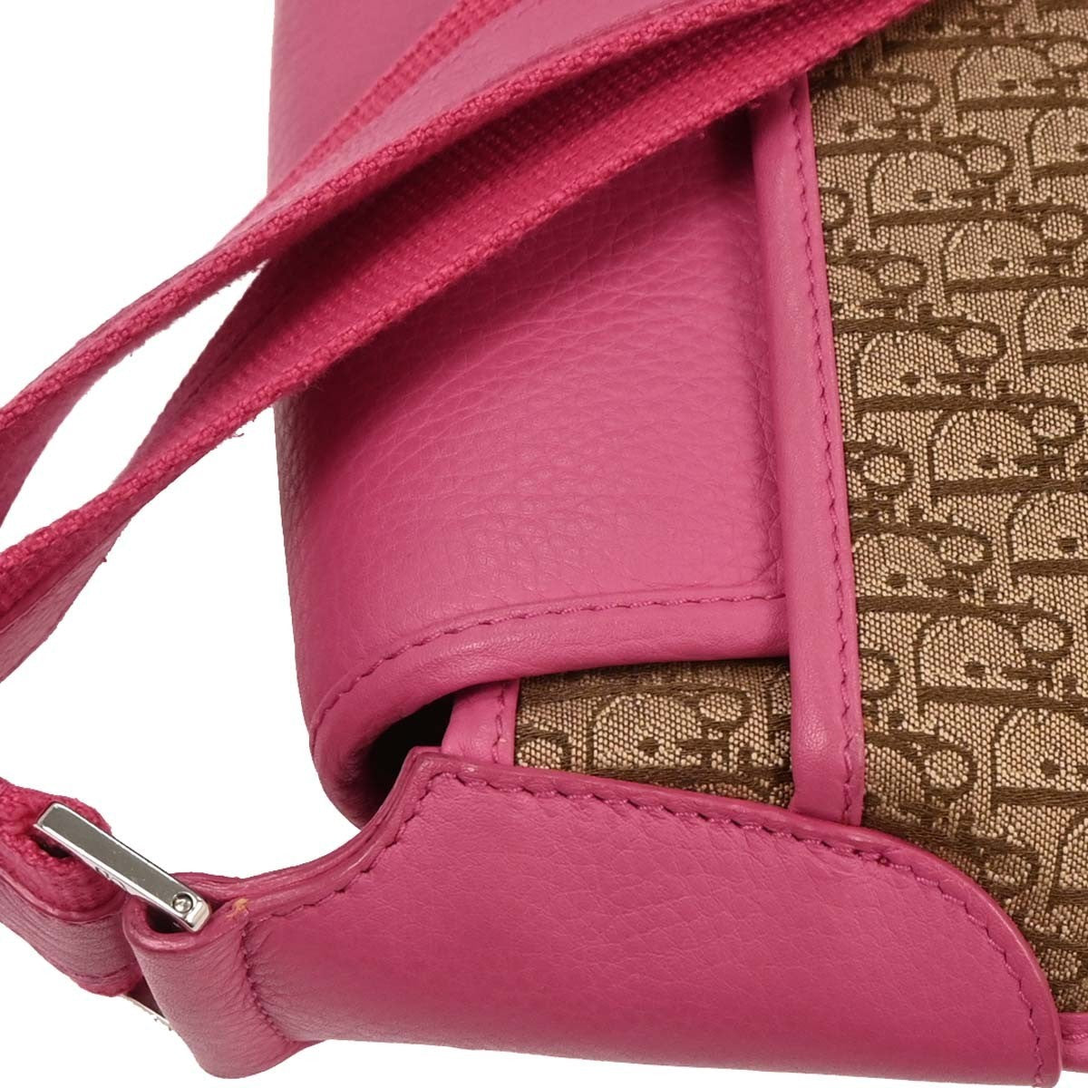 Christian Dior Trotter Shoulder Bag Canvas Beige Canvas Shoulder Bag Bag (Pre-Owned)