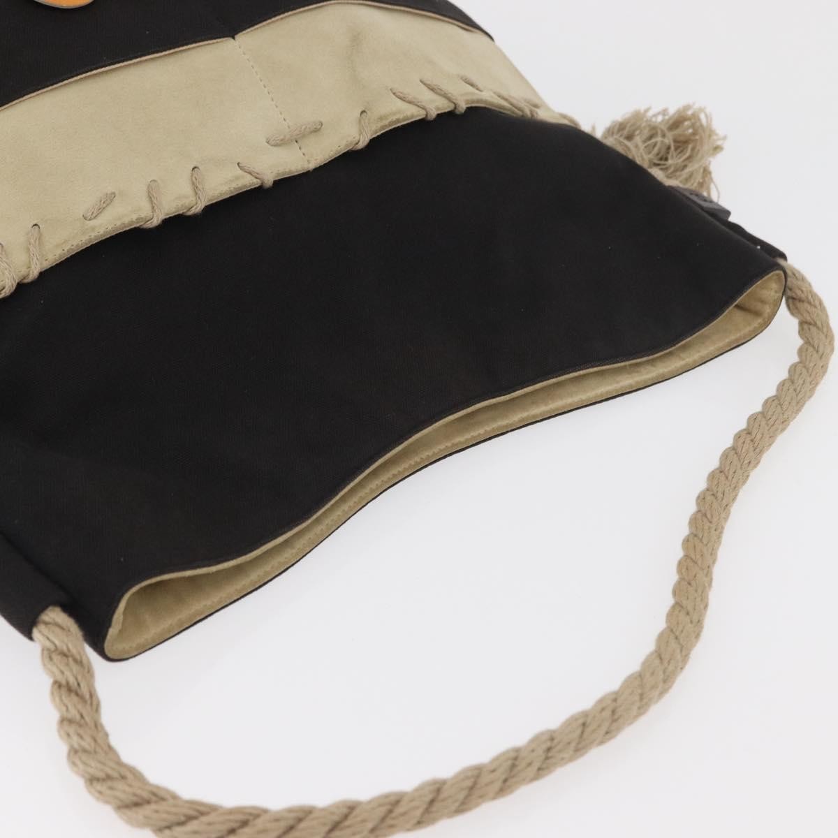 Chanel Camellia Shoulderbag Canvas Black Canvas Shoulder Bag Bag