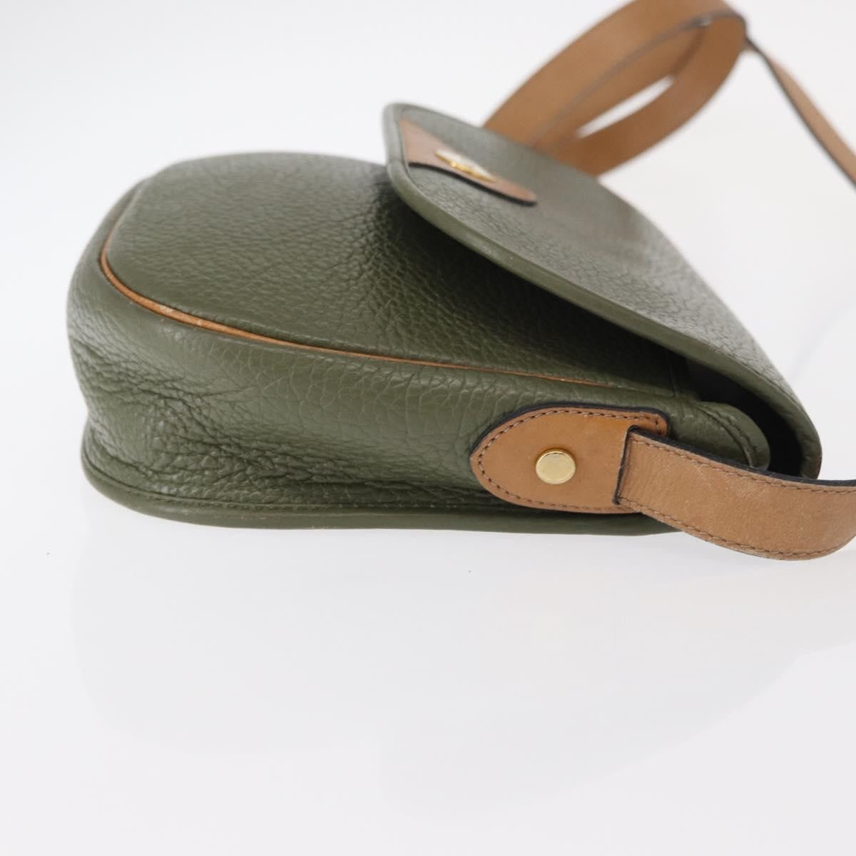 Christian Dior Vintage Shoulder Bag Leather Green Leather Shoulder Bag Bag (Pre-Owned)