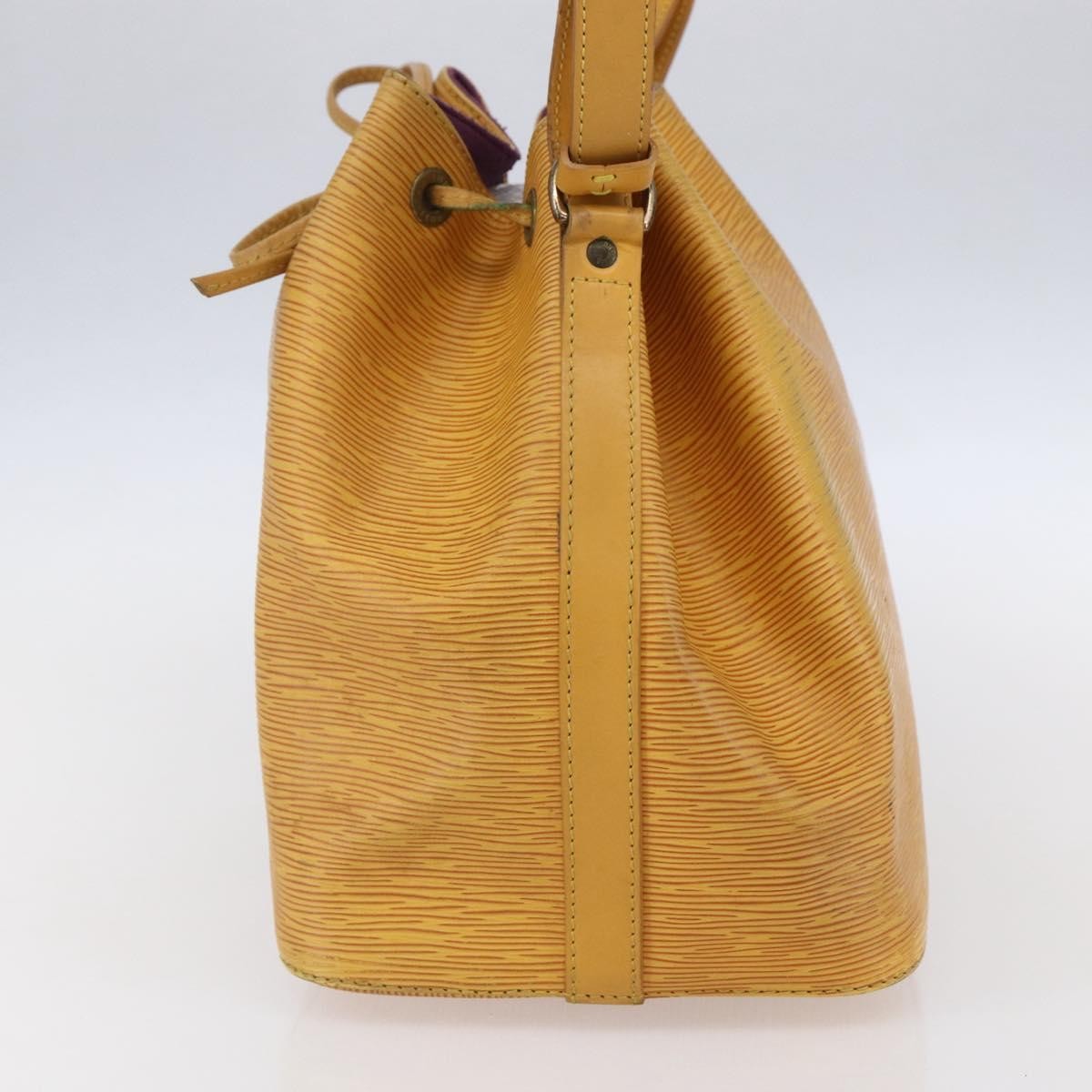 Louis Vuitton Petit Noe Handbag Epi Leather Yellow Leather Shoulder Bag