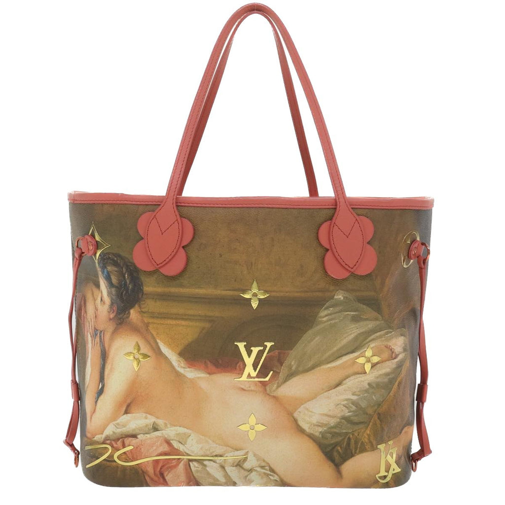 Louis Vuitton Neverfull Nm Tote Limited Edition Jeff Koons Titian Print Canvas Multicolour Canvas Tote Bag