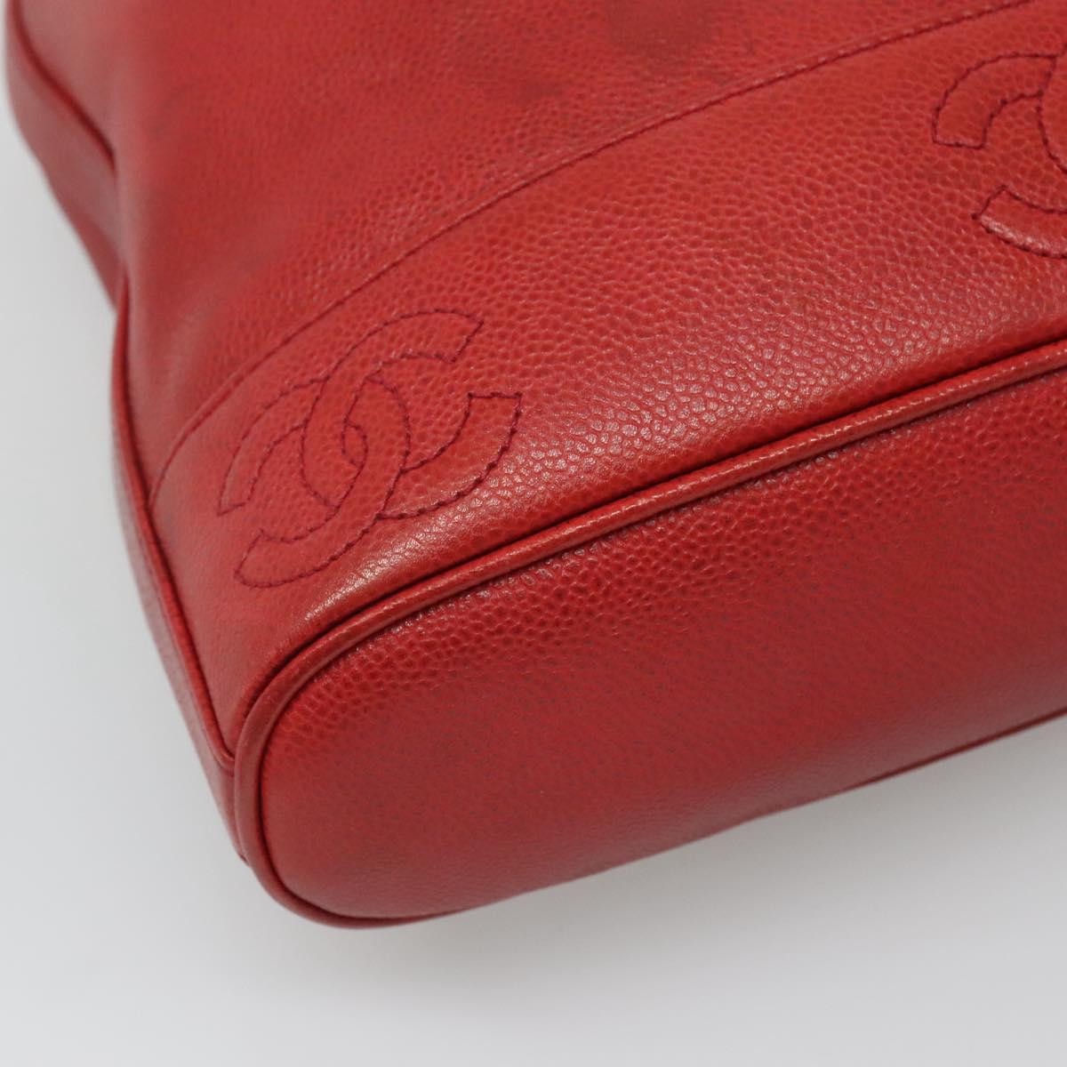 Chanel Vintage Backpack Caviar Red Leather Backpack Bag