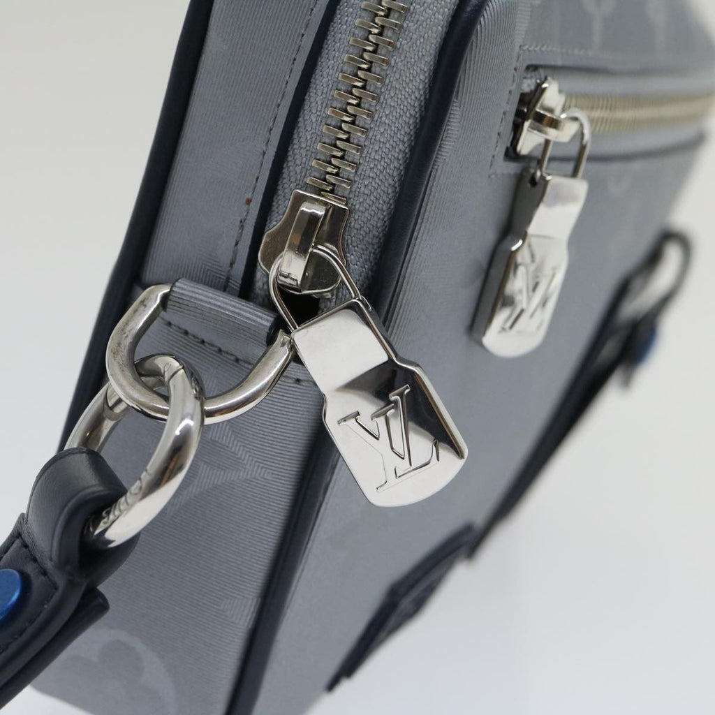 Louis Vuitton Alpha Clutch Limited Edition Monogram Satellite Canvas Silver Nylon Clutche & Pouche Bag