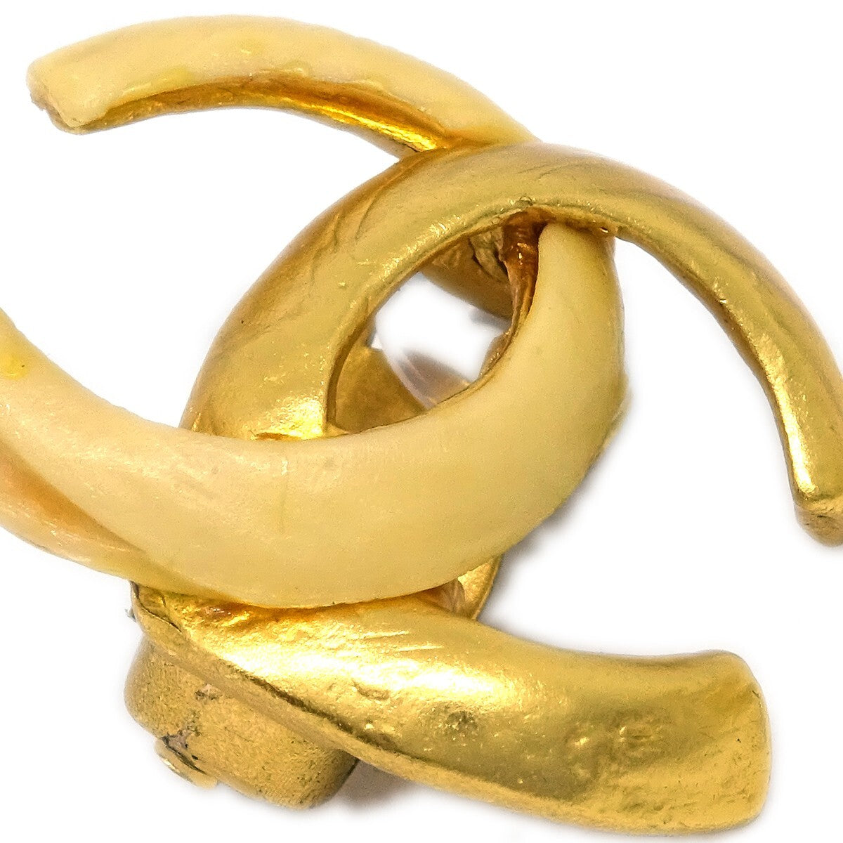 Chanel Cc Clip-On Earrings Metal Gold Gold_Plated Earrings Jewelry