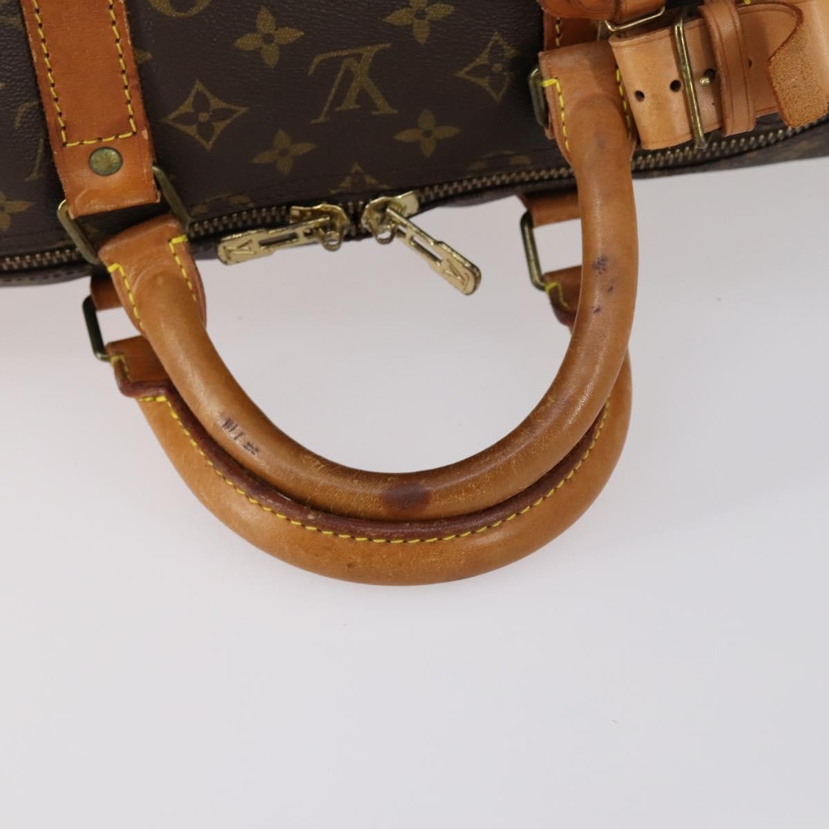 Louis Vuitton Keepall Bandouliere Bag Monogram Canvas Brown Canvas Travel Bag