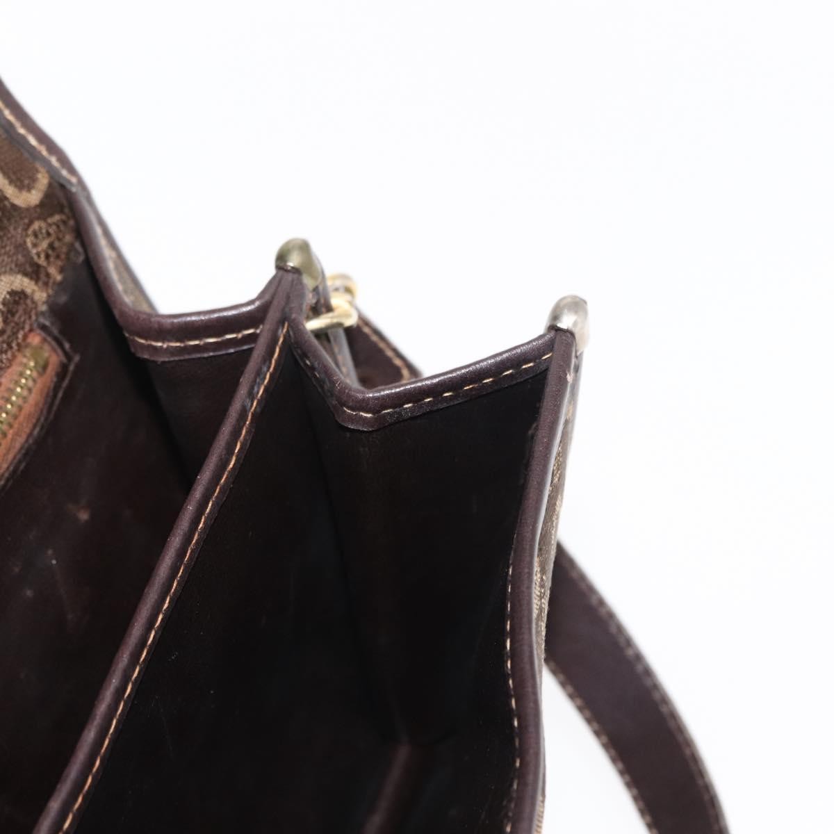 Celine C Sulky Shoulder Bag Canvas Brown Canvas Shoulder Bag Bag