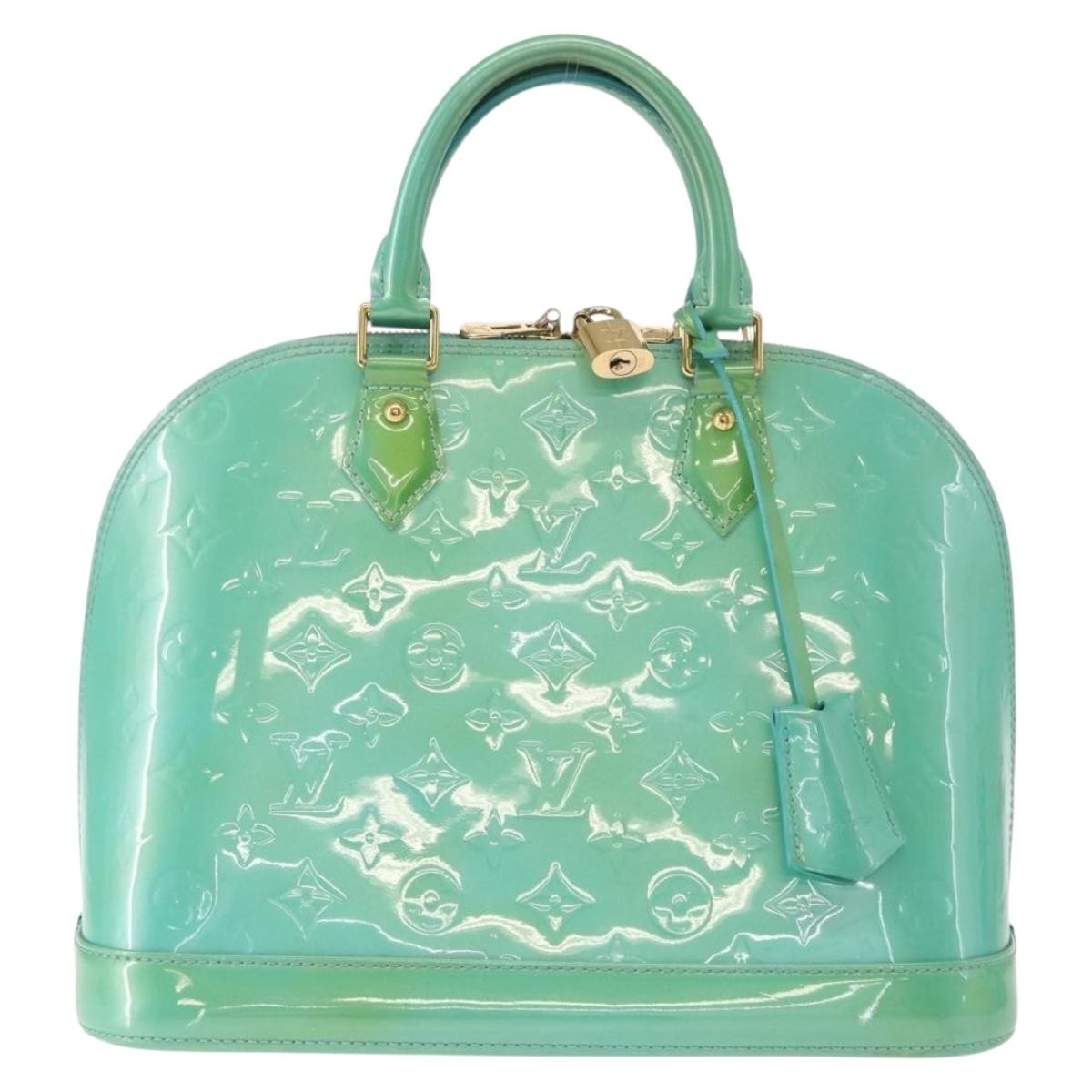 Louis Vuitton Alma Handbag Patent Leather Blue Patent_Leather Handbag