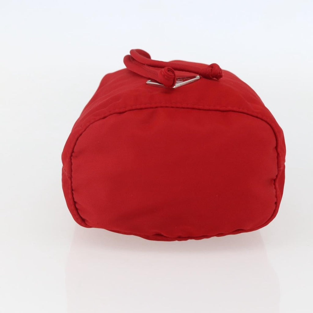 Prada Drawstring Wristlet Bucket Bag Tessuto Red Nylon Clutche & Pouche Bag