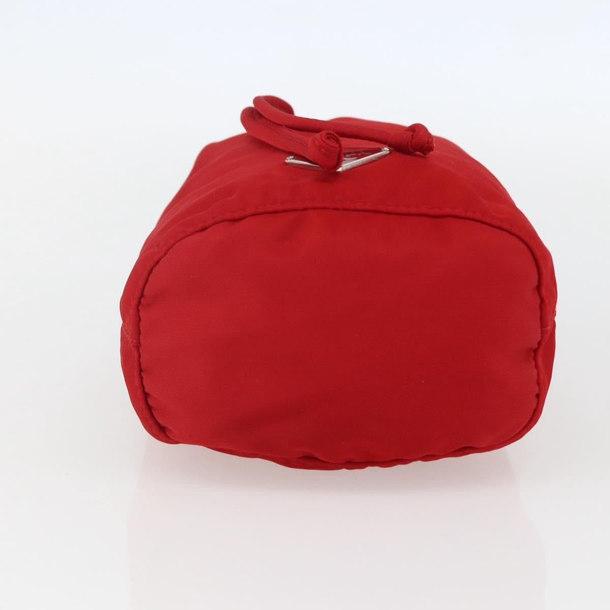 Prada Drawstring Wristlet Bucket Bag Tessuto Red Nylon Clutche & Pouche Bag