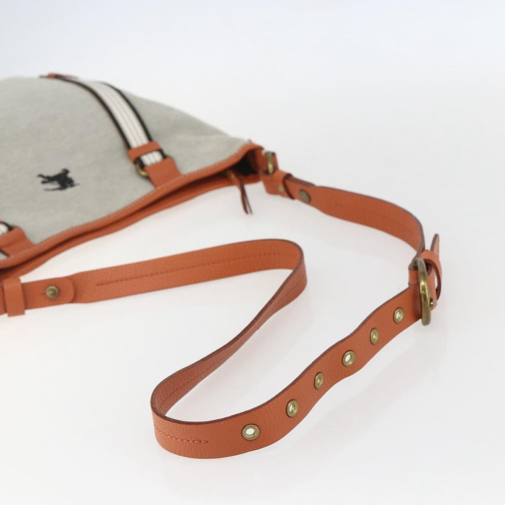 Burberry Blue Label Shoulder Bag Canvas Gray Canvas Shoulder Bag