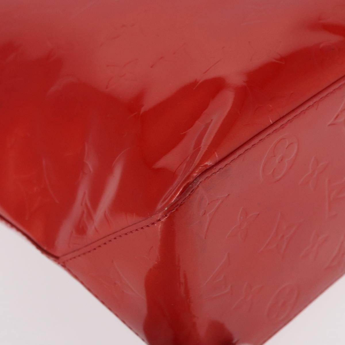 Louis Vuitton Reade Handbag Monogram Vernis Red Patent_Leather Handbag