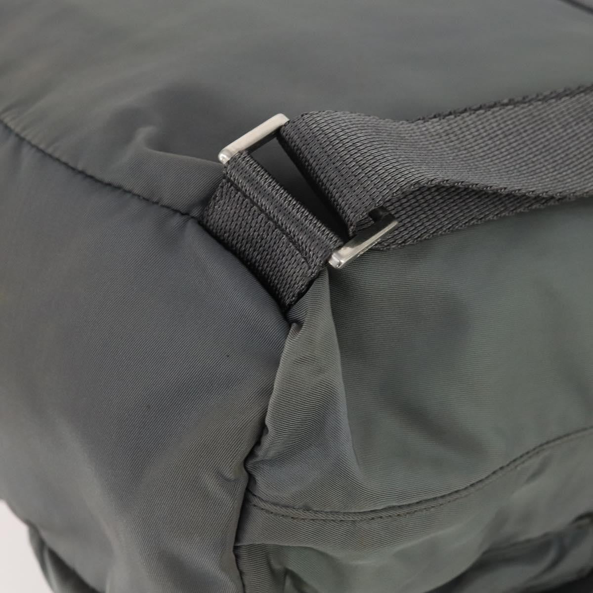 Prada Double Front Pocket Backpack Tessuto Gray Nylon Backpack Bag