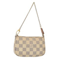 Louis Vuitton Mini Pochette Accessoires Damier Canvas White Canvas Clutche & Pouche Bag