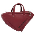 Balenciaga Triangle Duffle Bag Leather Red Leather Hand