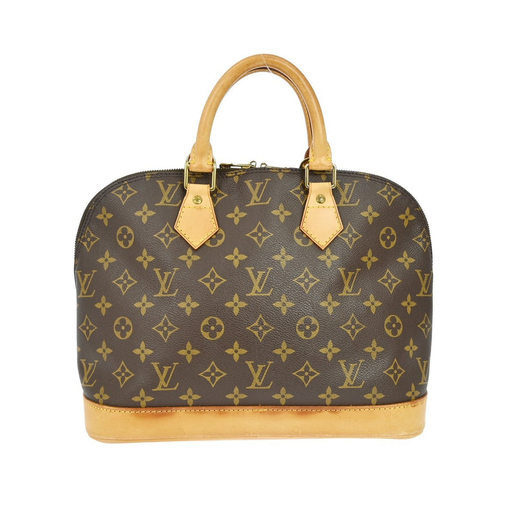 Louis Vuitton Alma Handbag Monogram Canvas Brown Canvas Handbag