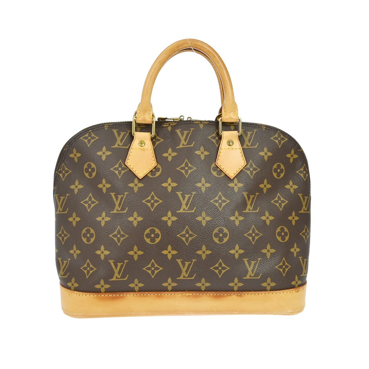 Louis Vuitton Alma Handbag Monogram Canvas Brown Canvas Handbag