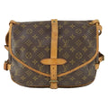 Louis Vuitton Saumur Handbag Monogram Canvas Brown Canvas Shoulder Bag
