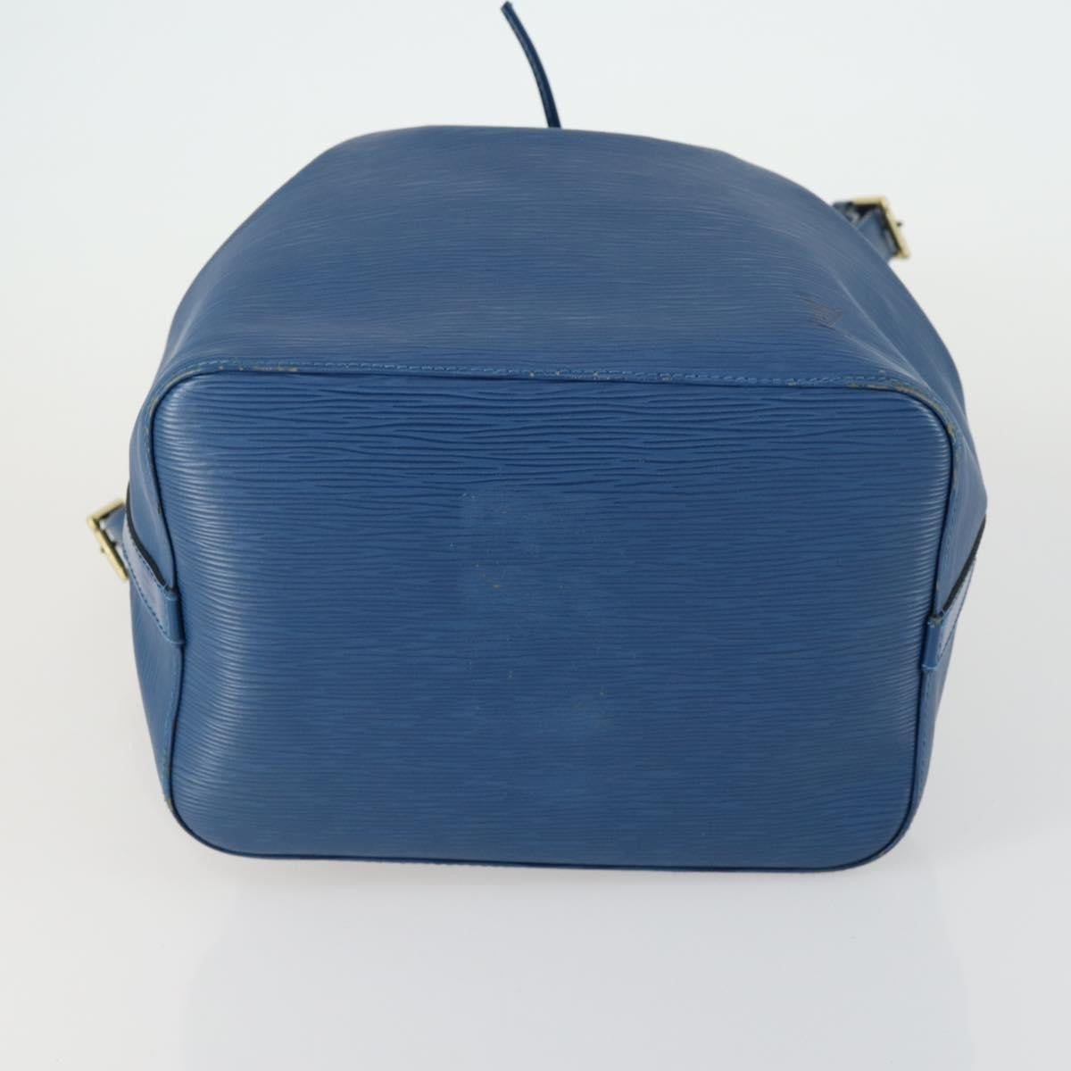Louis Vuitton Petit Noe Handbag Epi Leather Blue Leather Shoulder Bag