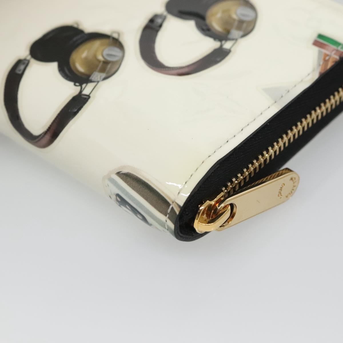 Louis Vuitton Nicolas Ghesquière Zippy Wallet Patent Monogram White Patent_Leather Wallets Accessory
