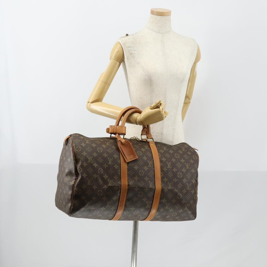Louis Vuitton Keepall Bag Monogram Canvas Brown Canvas Travel Bag