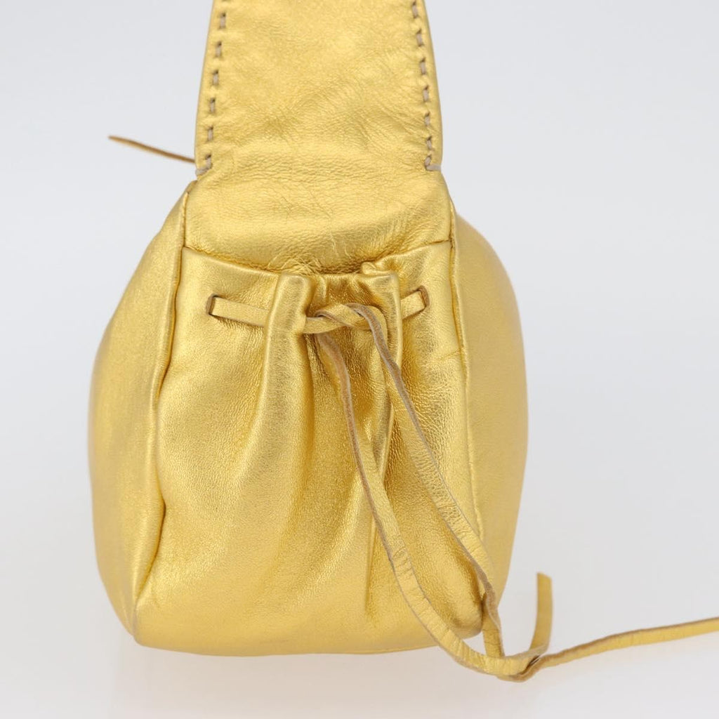 Prada Vintage Shoulder Bag Leather Gold Leather Shoulder Bag Bag