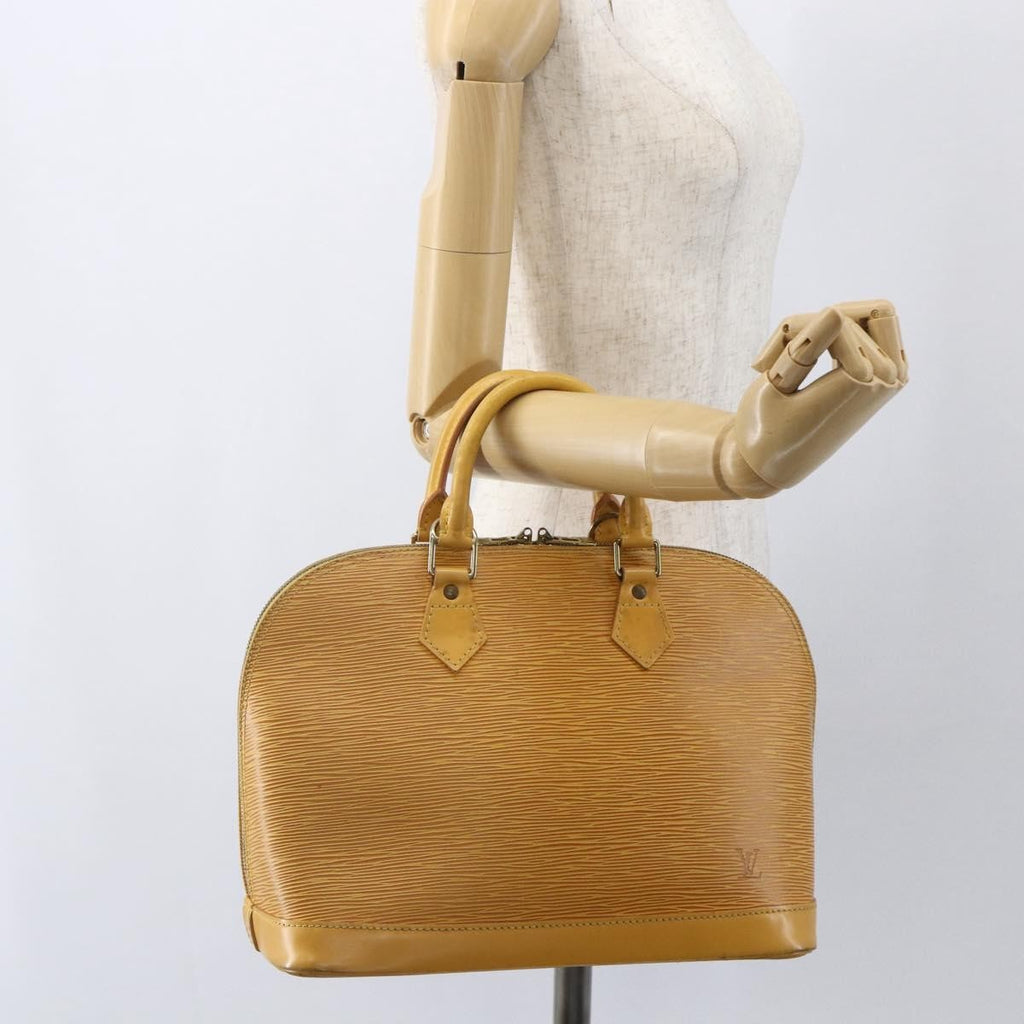 Louis Vuitton Alma Handbag Epi Leather Yellow Leather Handbag