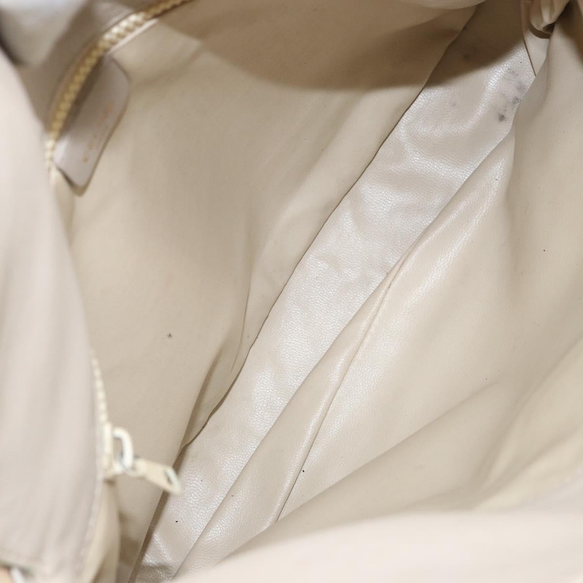 Celine Vintage Shoulder Bag Leather Beige Leather Shoulder Bag Bag