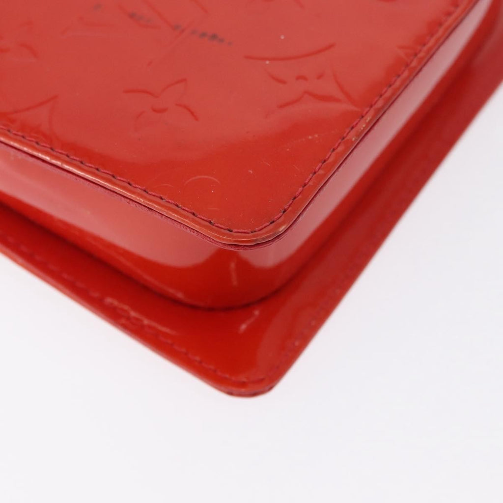 Louis Vuitton Mott Handbag Monogram Vernis Red Patent_Leather Clutche & Pouche Bag