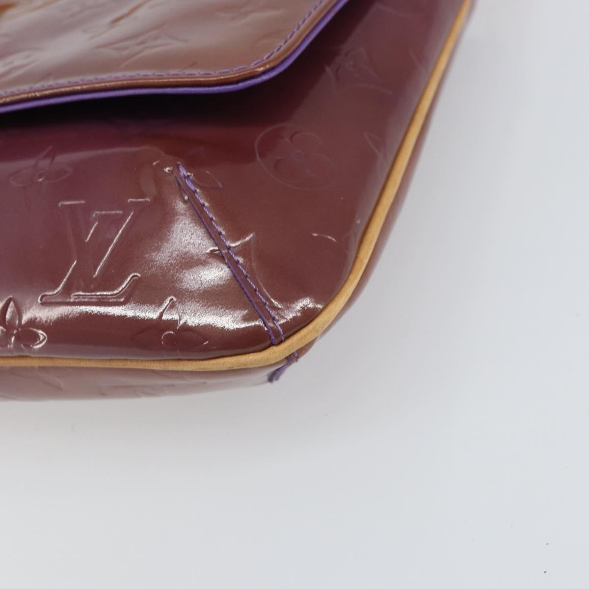 Louis Vuitton Thompson Street Handbag Monogram Vernis Purple Patent_Leather Shoulder Bag