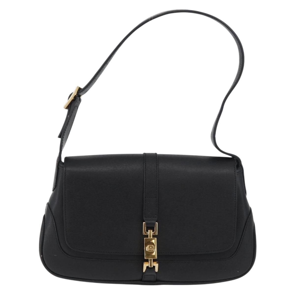 Gucci Jackie Original Shoulder Bag Leather Leather Black Leather Shoulder Bag Bag (Pre-Owned)