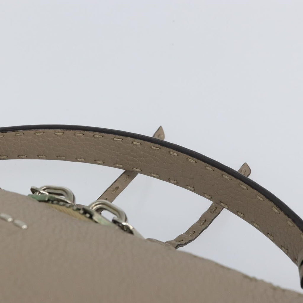 Fendi Selleria Lei Bag Leather Gray Leather Handbag