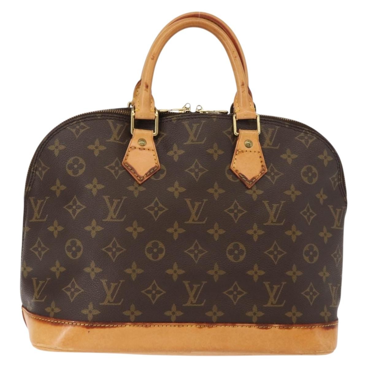 Louis Vuitton Alma Handbag Monogram Canvas Brown Canvas Handbag
