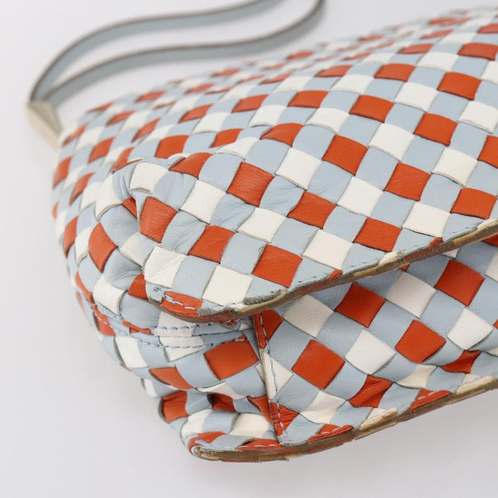 Bottega Veneta Vintage Shoulder Bag Intrecciato Leather Multicolour Leather Shoulder Bag Bag