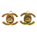 Chanel Cc Turnlock Clip-On Earrings Metal Gold Gold Earrings Jewelry