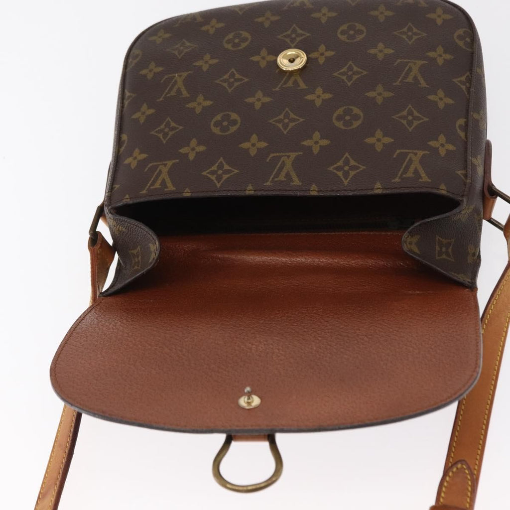 Louis Vuitton Saint Cloud Handbag Monogram Canvas Brown Canvas Shoulder Bag