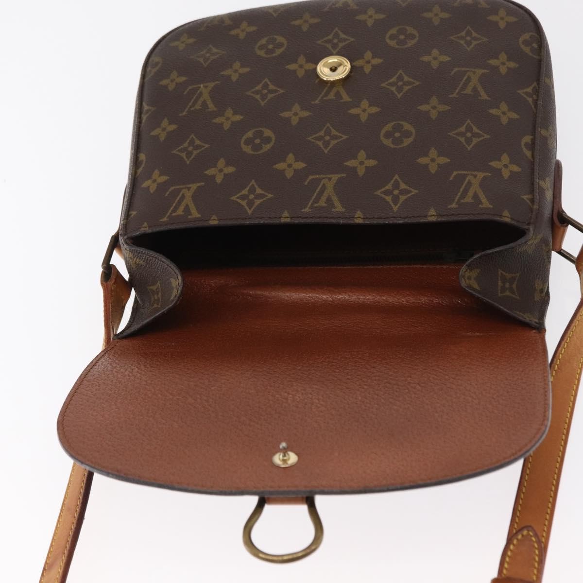 Louis Vuitton Saint Cloud Handbag Monogram Canvas Brown Canvas Shoulder Bag