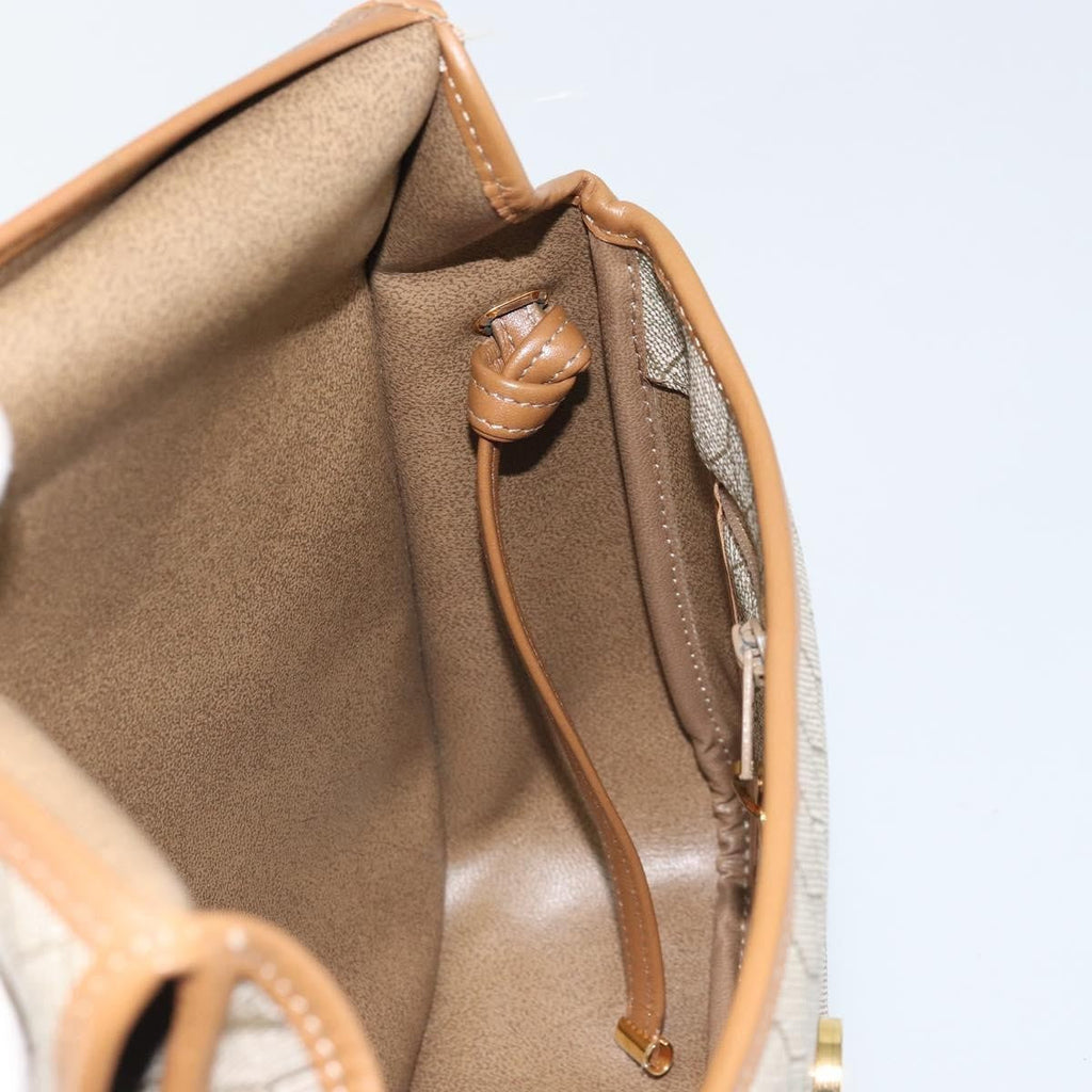 Christian Dior Vintage Honeycomb Shoulder Bag Canvas Beige Pvc,Canvas Shoulder Bag Bag (Pre-Owned)