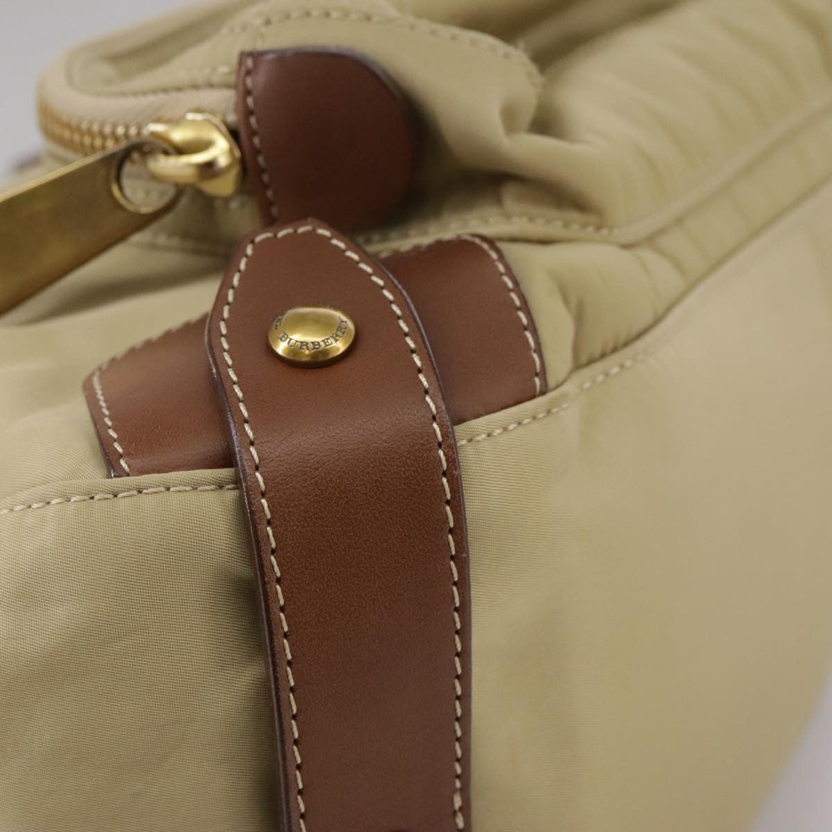 Burberry Blue Label Shoulder Bag Nylon Beige Nylon Shoulder Bag