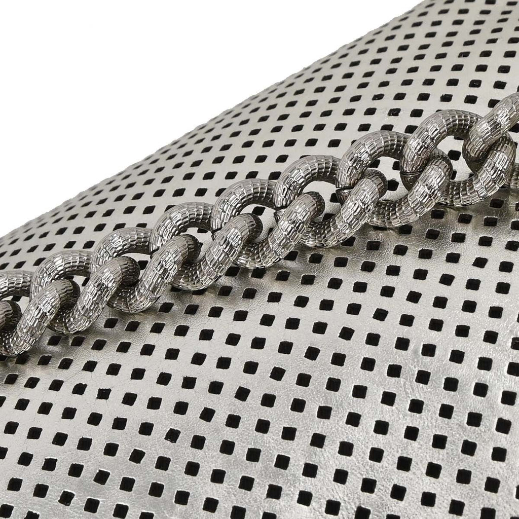 Chanel Chain Flap Bag Quilted Leather Silver Leather Shoulder Bag Bag