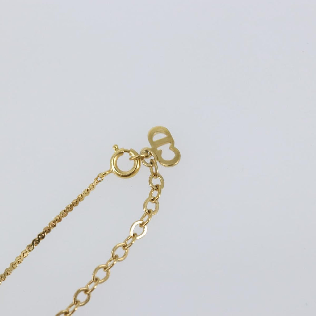 Christian Dior Cd Round Pendant Necklace Metal Gold Metal Necklace Jewelry (Pre-Owned)