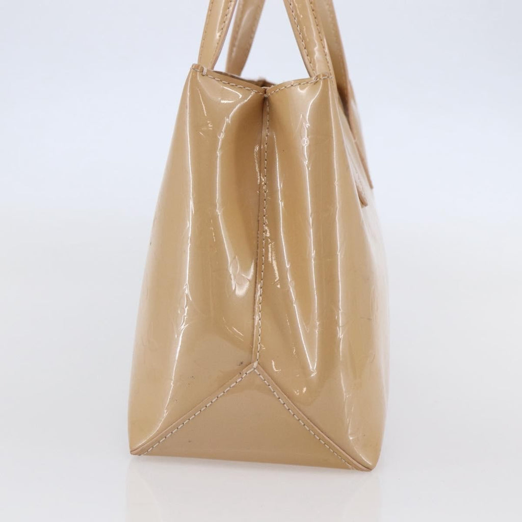 Louis Vuitton Wilshire Handbag Monogram Vernis Beige Patent_Leather Handbag