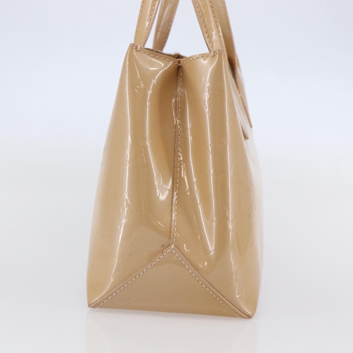 Louis Vuitton Wilshire Handbag Monogram Vernis Beige Patent_Leather Handbag
