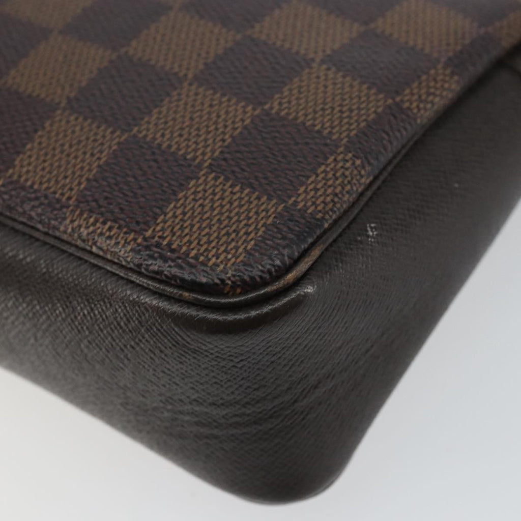 Louis Vuitton Trousse Make Up Bag Damier Canvas Brown Canvas Clutche & Pouche Bag