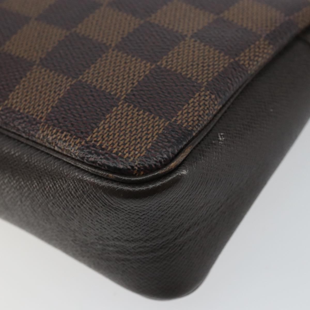 Louis Vuitton Trousse Make Up Bag Damier Canvas Brown Canvas Clutche & Pouche Bag